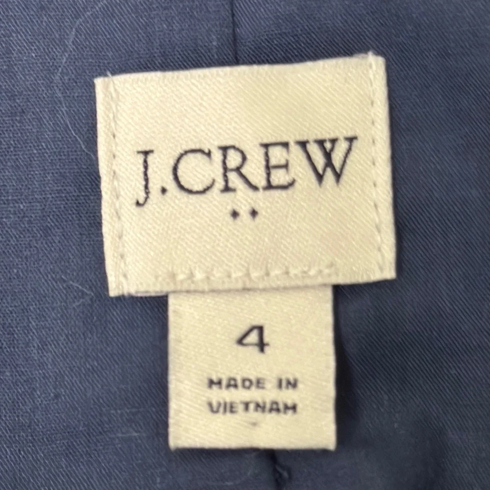 J. Crew Factory Blue & White Quilted Floral Jacket Size 4